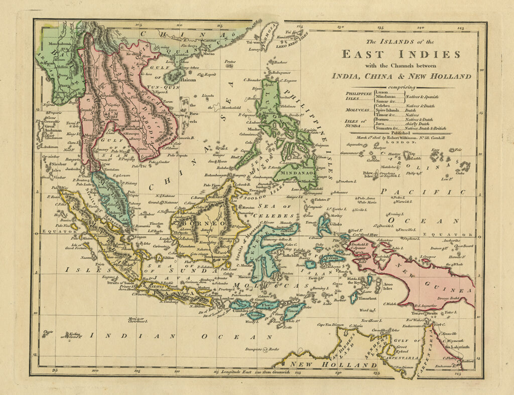 Antique Map of the East Indies by Wilkinson (1794)Bartele Gallery