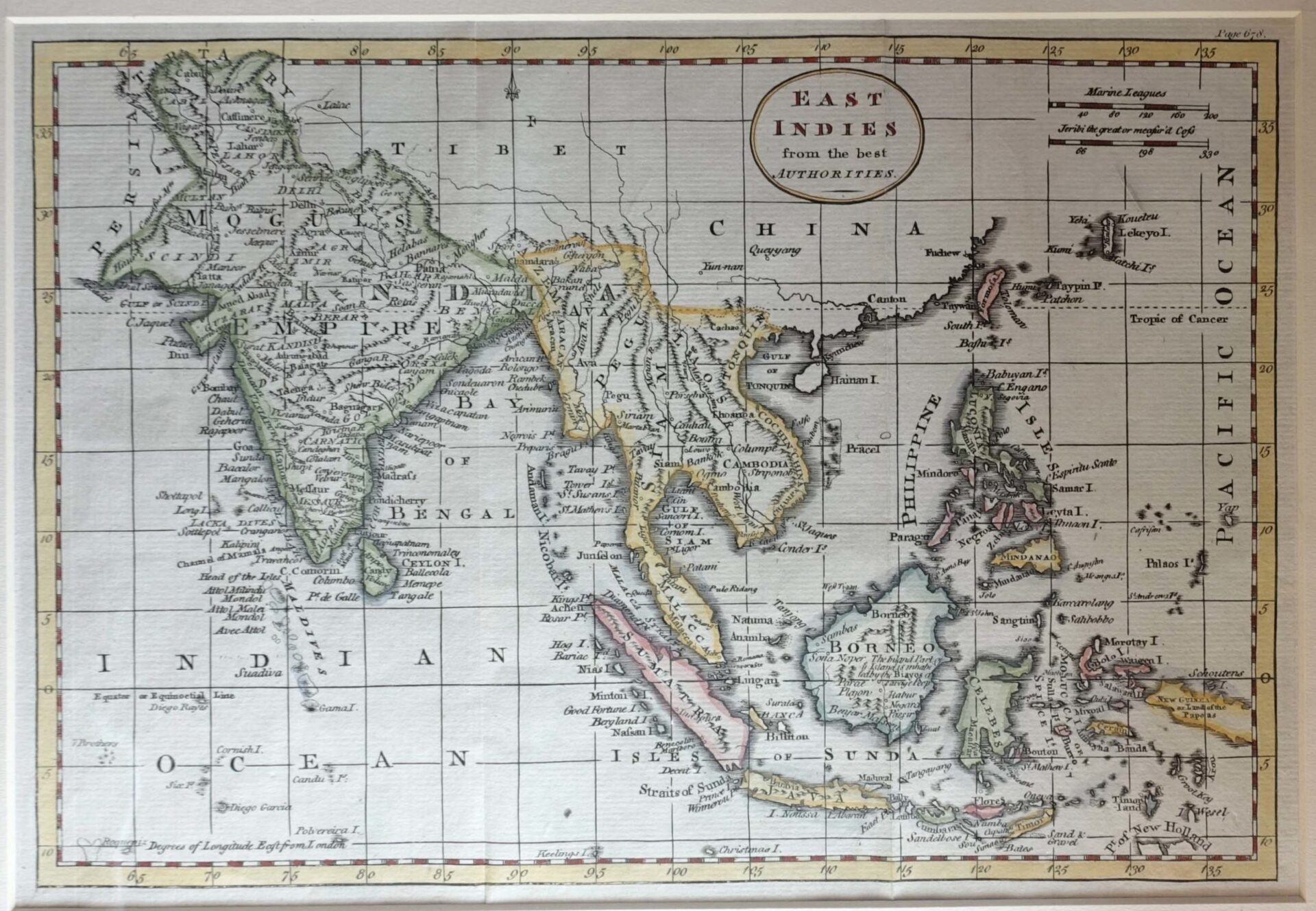 Antique Map of the East Indies by Kitchin (1790)