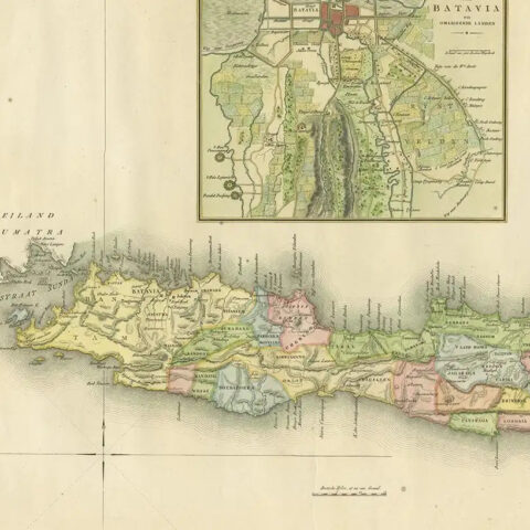 Antique Map of Java and Batavia by Van den Bosch, '1818' - Bartele Gallery