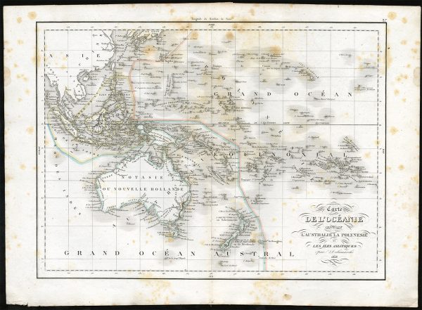 Carte De L Oceanie Contenant L Australie La Poynesie Et Les Iles Asiatiques Anonymous 1840 Bartele Gallerybartele Gallery