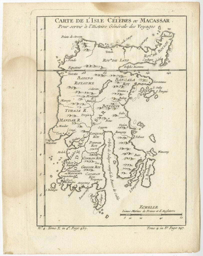 Antique Map of Celebes (Sulawesi) by Bellin (1754) - Bartele