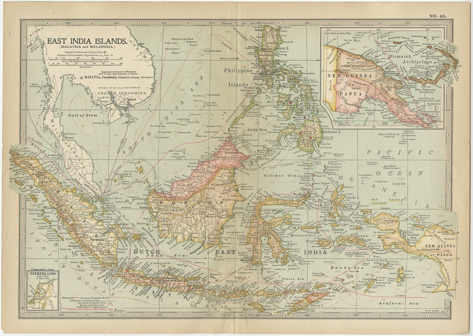 Antique Map of the East Indies by Adam & Charles (c.1903) - Bartele Gallery