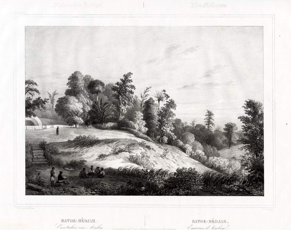 Pl.XXIX Molukschen Archipel - Batoe-Medjah. Omstreken van Ambon - Van de Velde (1844)