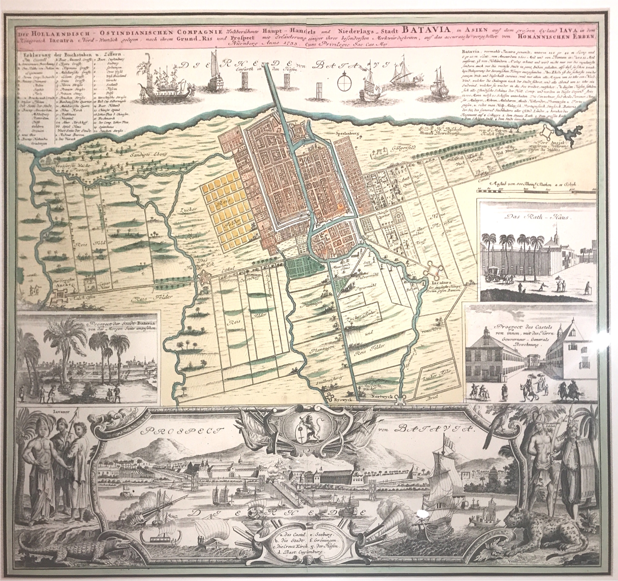 Antique Map of Batavia - Homann (c.1744)