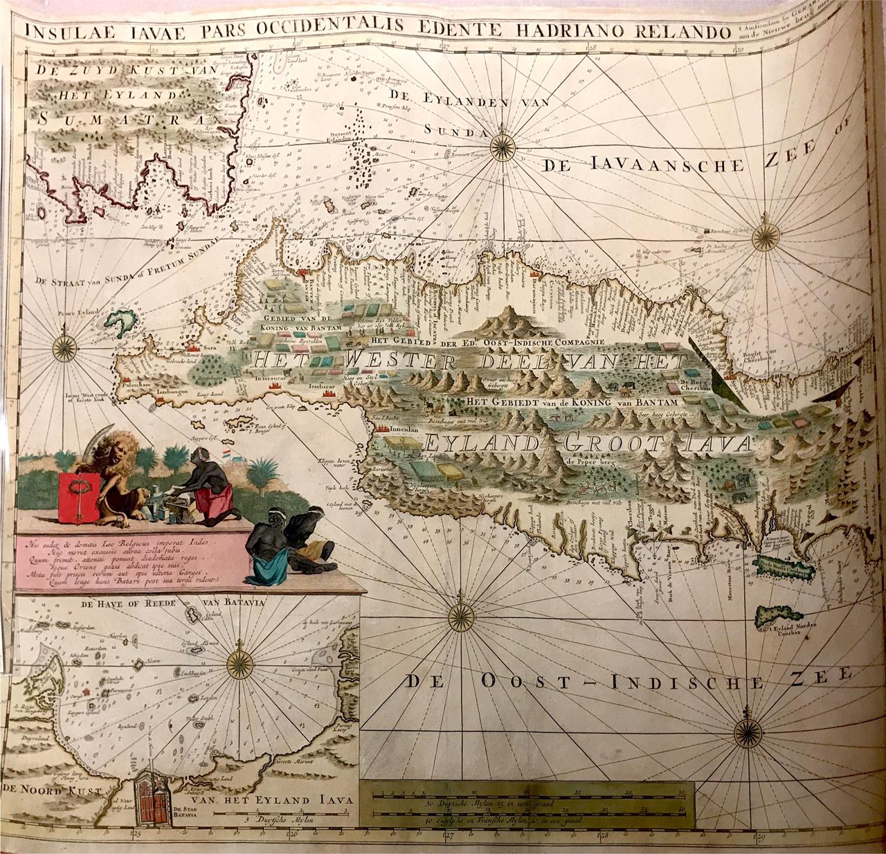 Antique Map Java by Van Keulen (c.1753)