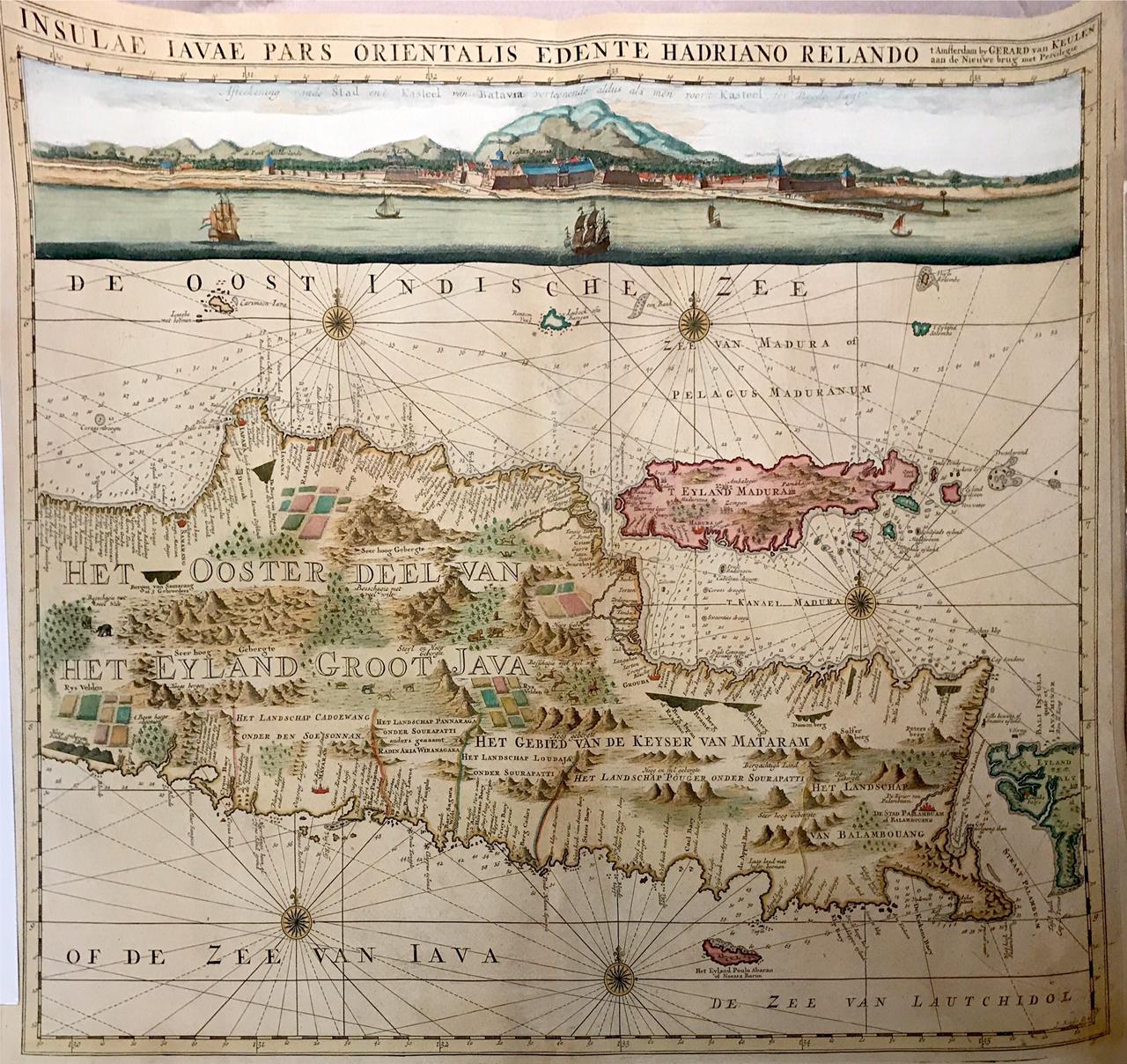 Antique Map Java by Van Keulen (c.1753)