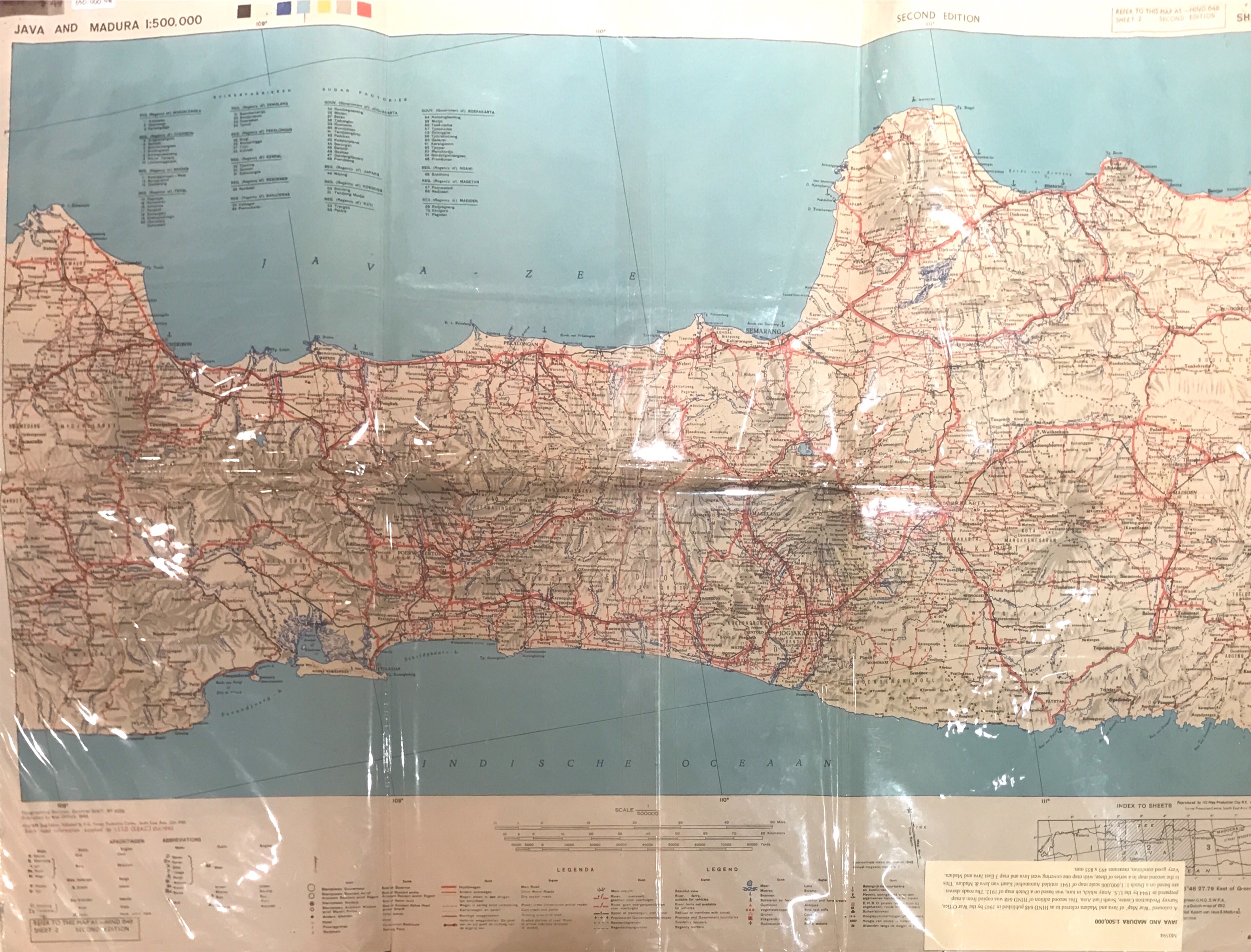 Map of Java and Madura - War Office (1945)