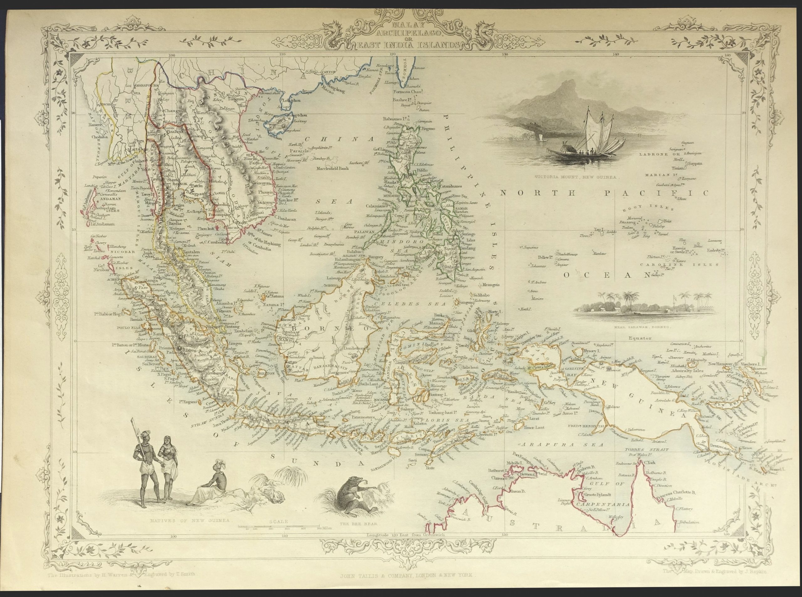 Malay Archipelago or East India Islands - Tallis (c.1849-1853)