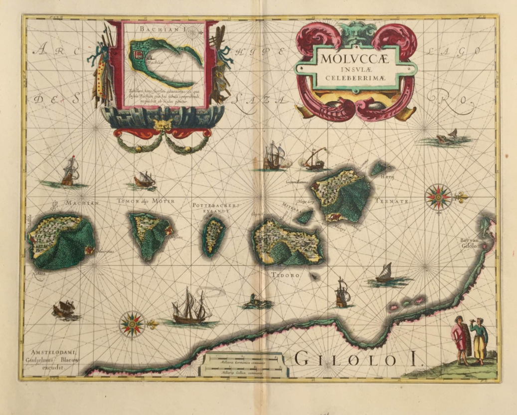 Antique Map of Spice Islands in Moluccas - Blaeu (c.1630)