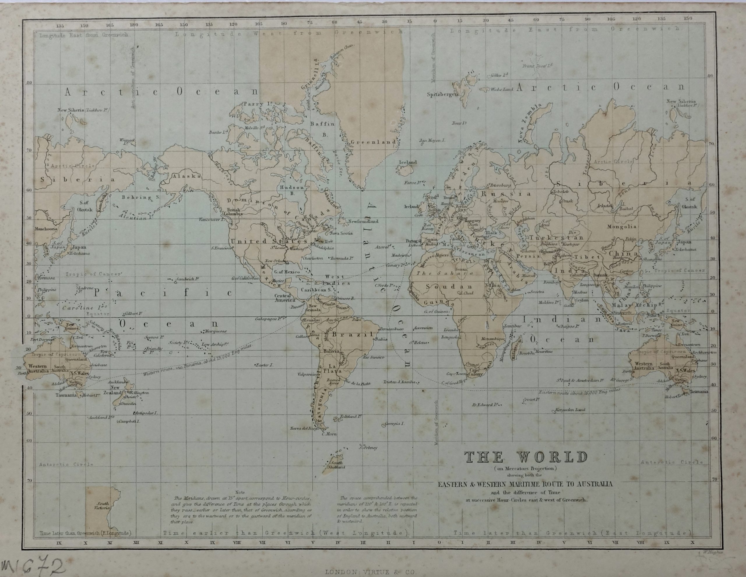 World Map Hughas C1920