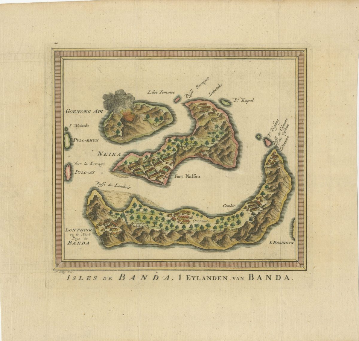 Map of Banda - Bellin (c.1750)