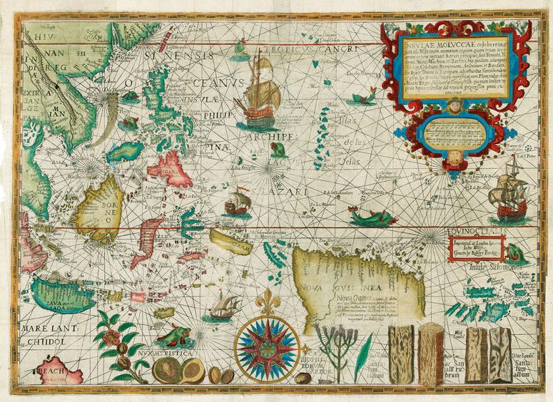 content the incredibly rare spice islands map of 1598 2