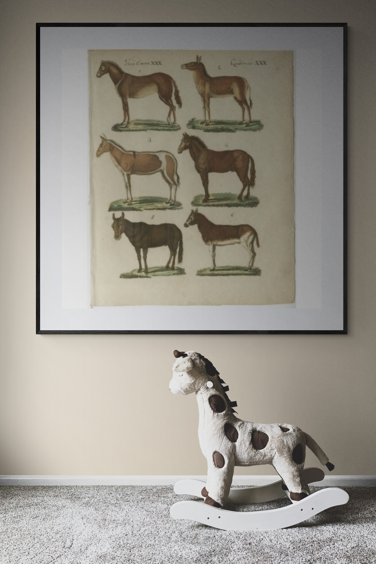 Interior Mockup Kids Room with Horses